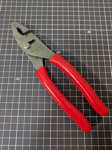 未使用 スナップオン スリップジョイントプライヤー レッド 3ポジション 47ACF Snap-on Talon Grip USA