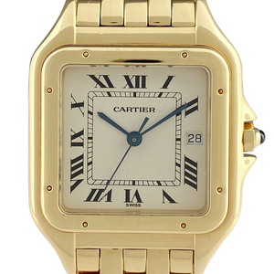 カルティエ CARTIER パンテール MM W25014B9 腕時計 YG クォーツ アイボリー レディース 【中古】