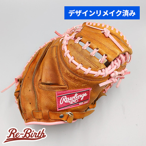 【デザインリメイク済み】 ローリングス 軟式用 キャッチャーミット 型付け済み (Rawlings グラブ)[WE1003]