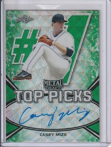 【CASEY MIZE】2018 LEAF METAL DRAFT 直筆サインカード 4/5