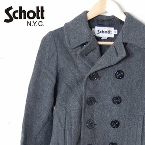 ショットSchott×アースミュージックアンドエコロジーearth music&ecology Violet Label■Pコート ピーコート■M■グレー ※NK4216239