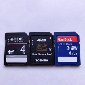 　SDHCカード　4GB　3枚セット