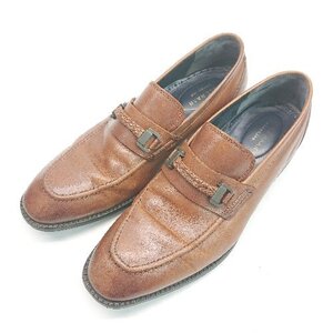 ◇ COLE HAAN コール ハーン レザー ローファー ラウンドトゥ 通勤 ビジネスシューズ サイズ８M ブラウン メンズ E