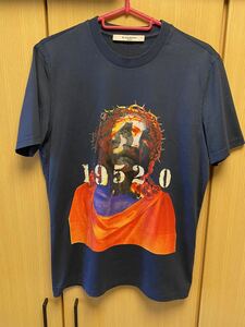 正規 16AW Givenchy ジバンシィ 19520 JESUS ジーザス Tシャツ 紺 XS 16J 7133 651