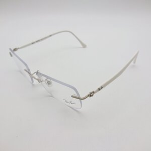 6366# レイバン/RAYBAN メガネフレーム RB8767 1228 フレーム素材/チタン フレームカラー/ホワイトオンシルバー 【1129】