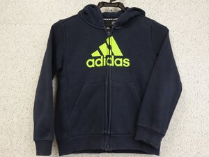 子供服 男の子 adidas アディダス ジップアップ ジャージ 130サイズ 紺 ネイビー