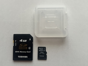 ★☆[メモリ]TOSHIBA 東芝 SDHCカード 4G microSDHC 4G セット☆★