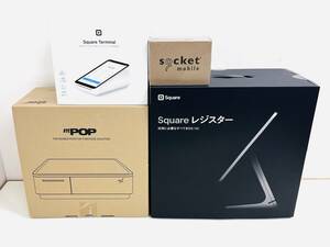 【未開封】Square スクエア レジスター A-SKU-0643 +ターミナル A-SKU-0609 +スター精密 レシートプリンタ SQJP10-WHT-JP 他一式　W4263001