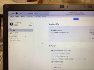 iPod shuffle 4世代　シルバーno.96 バッテリー交換済作動品