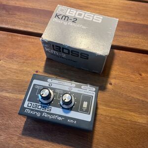 BOSS KM-2 ボーズ 2チャンネル ミニ ミキサー ミキシング アンプリフィア 小型簡易 Products of Roland ローランド　動作未確認