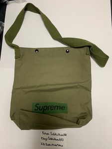 【新品】 Supreme　シュプリーム　CLASSIC LOGO SHOULDER MILITARY TOTE BAG RARE OLIVE SENSE MAGAZINE　Box Logo　オリーブ　希少