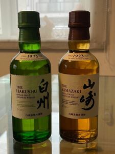 SUNTORY サントリー シングルモルトウイスキー 山崎 白州 ミニボトル180ml