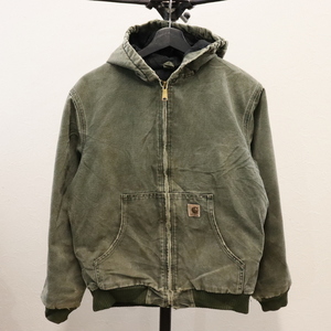 M37 2008年代製ビンテージ Carhartt カーハート アクティブパーカー■00s 表記XLサイズ グリーン MOS ダック フーディー ワーク アメカジ