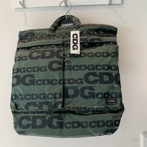 CDG×PORTER ヘルメットバッグ　限定コラボ　未使用　カーキ　ポーター　コムデギャルソン　レア