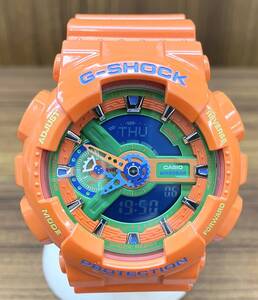 CASIO カシオ G-SHOCK ジーショック GA-110A クォーツ アナデジ オレンジ ラバーバンド 腕時計