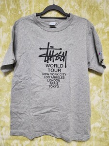 stussy×champion　Tシャツ　コラボ　L　グレー　