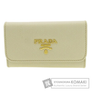 PRADA プラダ 1M0222 ロゴモチーフ セラ キーケース レザー レディース 中古