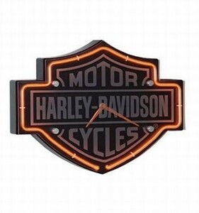 HARLEY-DAVIDSON ハーレーダビッドソン Etched B&S ネオンクロック HDL-16651 壁掛け時計 ネオン