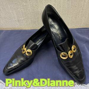 靴 ◆ Pinky＆Dianne ◆ パンプス 36 / 23cm BLACK 黒 本革 レザー ◆ ピンキー ダイアン ◆ レディース シューズ