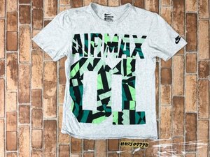 NIKE ナイキ メンズ AIR MAX プリント 半袖Tシャツ S 綿 グレー緑黄緑