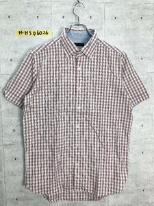 MEN’S BIGI メンズビギ チェック ボタンダウン 半袖シャツ