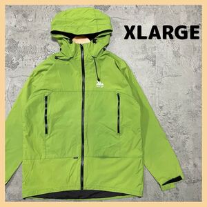 XLARGE エクストララージ マウンテンパーカ ナイロンジャケット ジャンパー プリントロゴ LA発 ストリート フーディー サイズL 玉FL1929