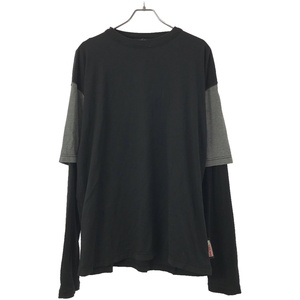 DIESEL ディーゼル T-SHULA LAYEREDカットソー A06165 ブラック L ITJEBENL1F00