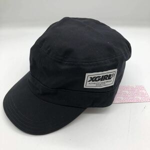 【Kids M】新品 Xgirl Work Cap Black エックスガール ワーク キャップ ブラック 黒 コットン 帽子 T469