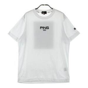 【1円】PING ピン 2022年モデル 半袖Tシャツ バックプリント ホワイト系 L [240101179318] メンズ