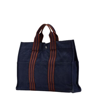 中古 エルメス フールトゥ ハンドバッグ ABランク キャンパス ブラウン ネイビー メンズ HERMES 【送料無料】【西神店】