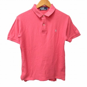 ポロ バイ ラルフローレン Polo by Ralph Lauren ポロシャツ カットソー ロゴ刺? 半袖 ピンク Mサイズ 0325 ■GY31 レディース