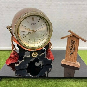 ★☆ 現状渡し/CITIZEN/シチズン 置時計/TRANSISTOR CLOCK/太鼓 時計/置時計/祭囃子 時計/ジャンク扱い