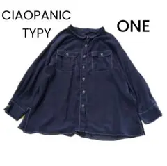 【Ciaopanic typy】ネイビー シースルーシャツ ONEサイズ