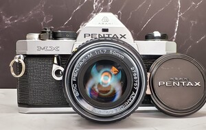 【終活コレクション整理】 PENTAX MX＋ PENTAX-M 50mm f1.7 薄型単焦点セット 各動作良好 シャッター快調 スローOK 露出計OK ペンタックス