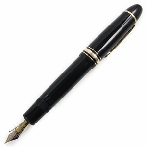 極美品●MONTBLANC モンブラン マイスターシュテュック No.149 ペン先K18 Fニブ ホワイトスター ロゴ刻印入り 万年筆 ブラック ゴールド