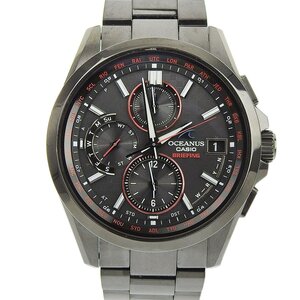 ■ 1円 ～ 正規 美品 参定16.2万■ カシオ CASIO ■ OCEANUS オシアナス OCW-T2610BR-1AJR BRIEFING コラボ ■箱保 ブラック 黒 赤 メンズ