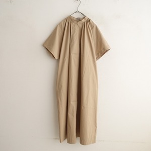 【未使用/2024SS/定価4.6万】セオリー theory luxe *Reese Rachel*38ベージュスタンドカラーワンピース布帛(2-2409-408)【51J42】