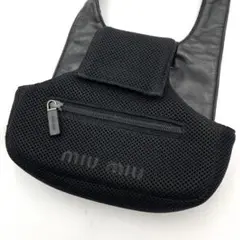 ✨極美品　miumiu アーカイブ　90s ショルダーバッグ 本革　ブラック