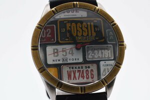 ケース付き フォッシル ラウンド JR-7630 メンズ 腕時計 FOSSIL