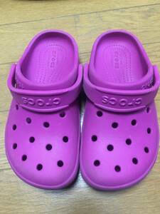 クロックス　サンダル　C12 クロックス crocs 18.5 子供　サンダル　キッズ　サンダル　クロックス　中古