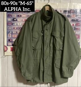 80s-90s USA製ALPHA社製M65ミリタリーフィールドジャケットフライトコート COAT COLD WEATHERコールドウェザー米軍3rdモデル /US ARMY NAVY