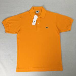 【新品】LACOSTE ラコステ ポロシャツ L1212 日本製 鹿の子 サイズ2 イエロー 半袖 シャツ 大沢商会