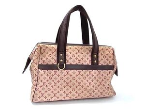 1円 LOUIS VUITTON ルイヴィトン M92311 モノグラムミニ ジョセフィーヌGM ハンドバッグ トート レディース レッド系 FJ2128