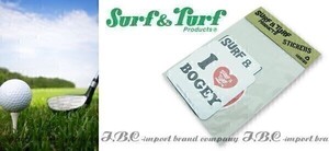 正規品★レア★Surf&Turf サーフ&ターフ★ステッカー5枚セット★I LOVE BOGEY【本物保証】EVEN掲載★芸能人御用達★ラスト１点