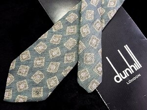 ♪今週の特売980円～♪2145♪良品【dunhill】ダンヒル【花 デザイン dロゴ 柄】ネクタイ♪