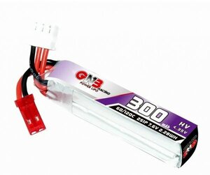 新品◆ ハイパワー Li-HV 300mAh 7.6v 2セル 60C-120C リポ バッテリー JST