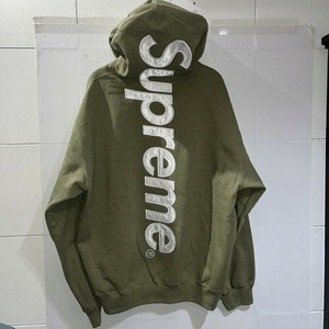 Supreme 23aw Satin Applique Hooded Sweatshirt XLサイズ シュプリーム サテンアップリケフーデッドスウェットシャツパーカー