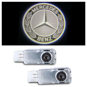 Mercedes Benz ロゴ カーテシ ランプ LED 純正交換 C/CLK/SLK R172 C199 ドア ライト プロジェクター メルセデス ベンツ エンブレム マーク