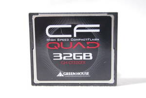 CFカード コンパクトフラッシュカード 32GB GREEN HOUSE グリーンハウス QUAD 御入用の方、どうぞ♪ A050