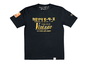 カミナリ　完売商品！　半袖Tシャツ　BLACK　Sサイズ　ちょっと難あり　KMT-61